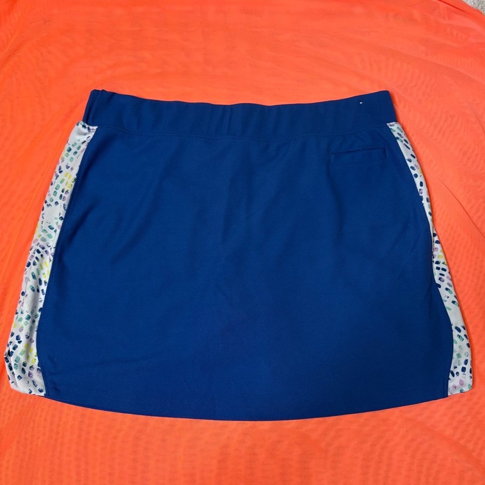 Pebble Beach Dry-Luxe Blue Mini Golf Skirt Skort Sz L